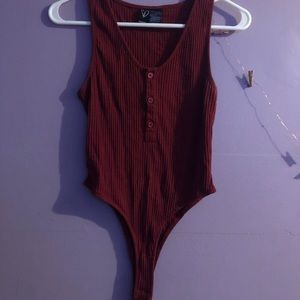 Burgundy bodysuit